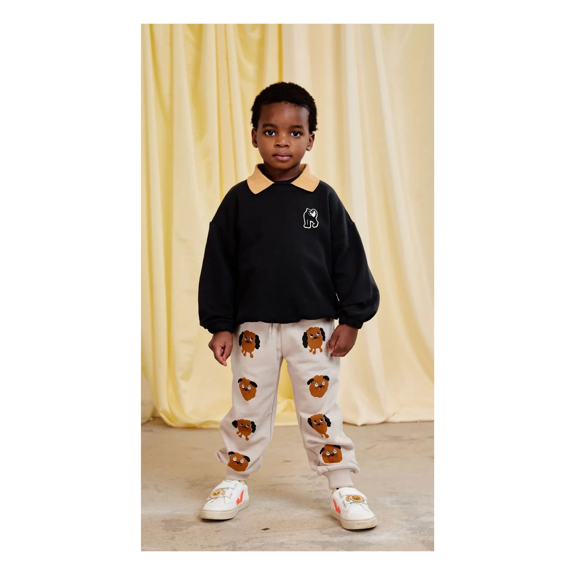 Mini Rodini - Doggies Organic Cotton Jogger | Grey Melange