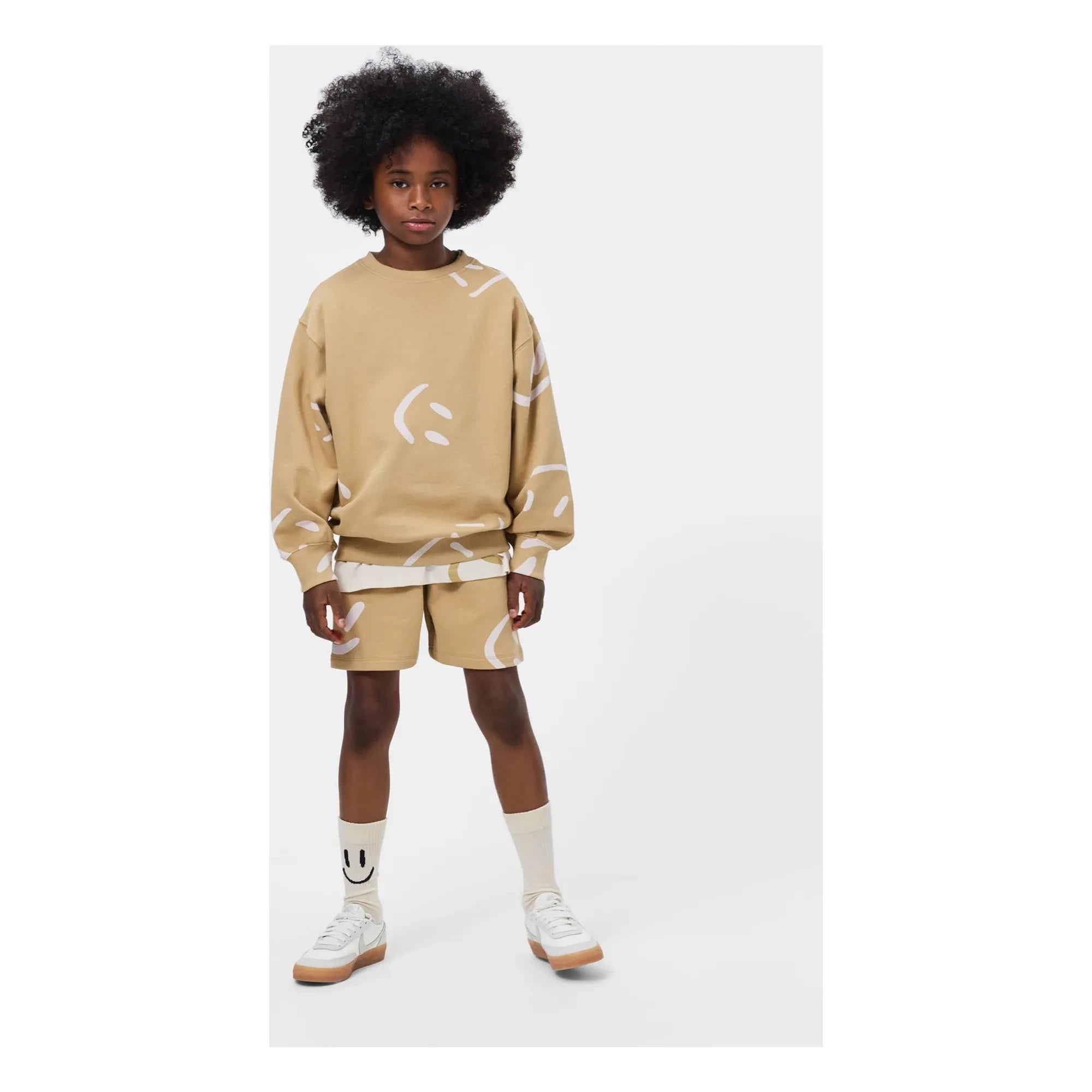 Molo - Amil Smiles Organic Cotton Shorts | Beige