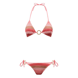 Lison Paris - Sunset Crochet Bikini Top | Coral