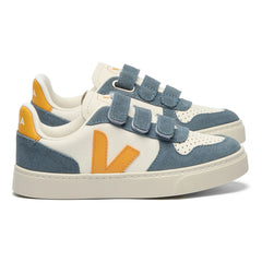 Veja - Small V-10 Deri Çizik Sneakers | Mavi
