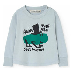 The Animals Observatory - Wapiti The Animals Observatory Organic Cotton T-Shirt | Light Blue
