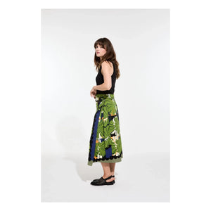 Mapoésie - Zoé Poppy Cotton Poplin Skirt | Dark Green