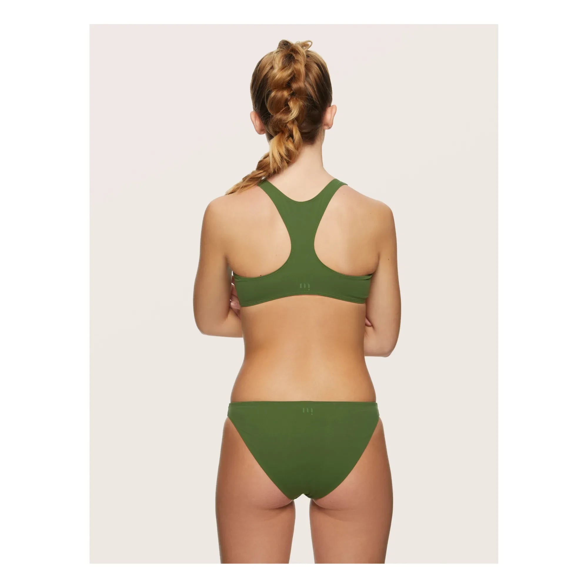 Miska Paris - Zip-up Bikini Top | Khaki