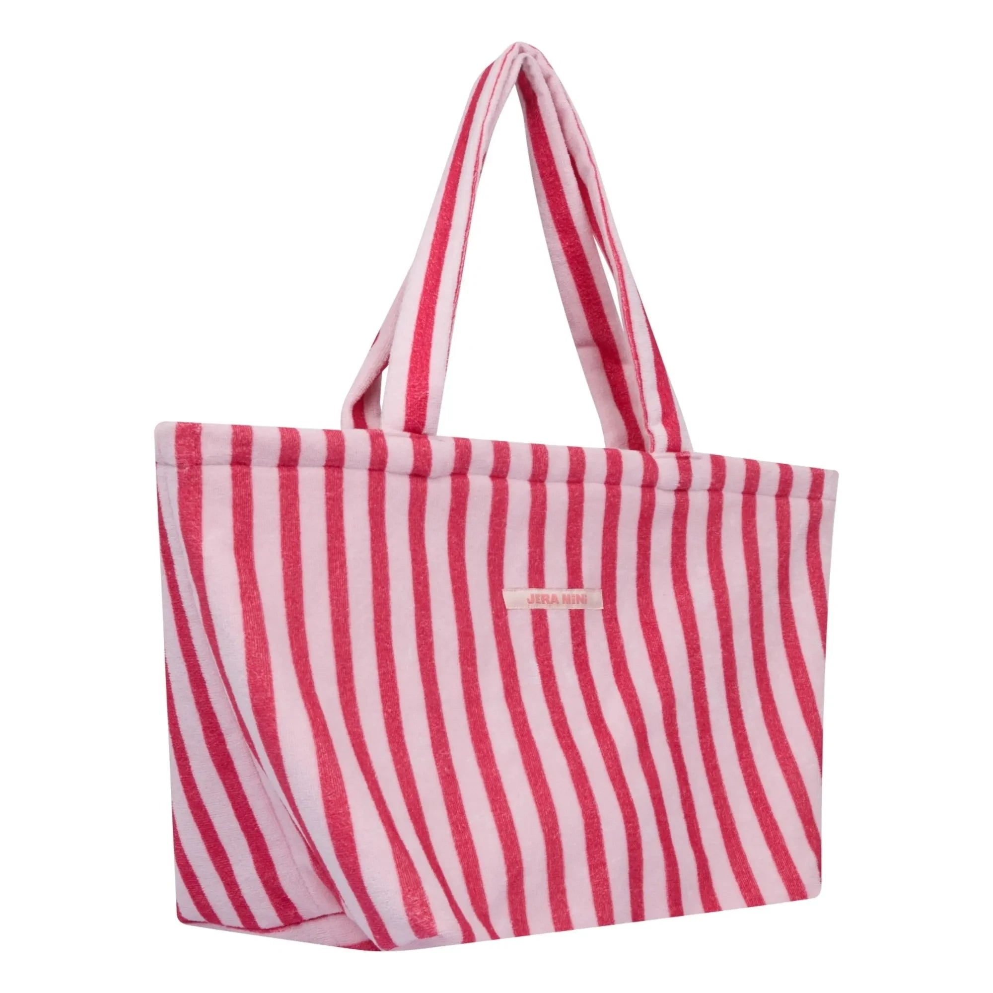 Jera Mini - Striped Towel Beach Bag | Pink
