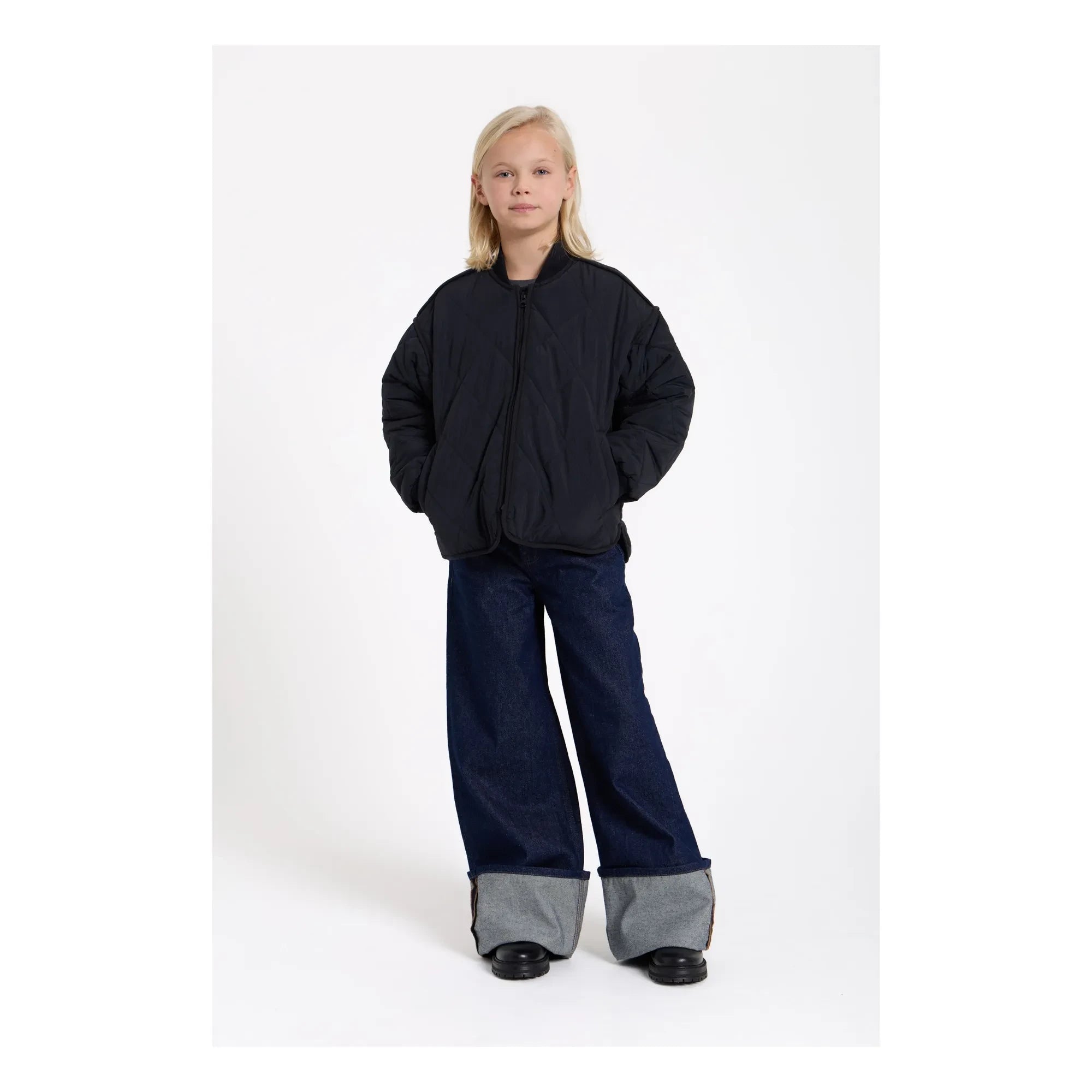 Finger in the nose - Braidy Quilted Bomber | Black