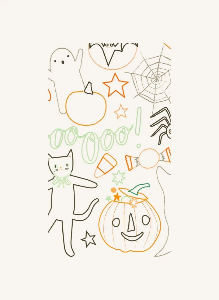 Meri Meri - Halloween Coloring Tablecloth | White