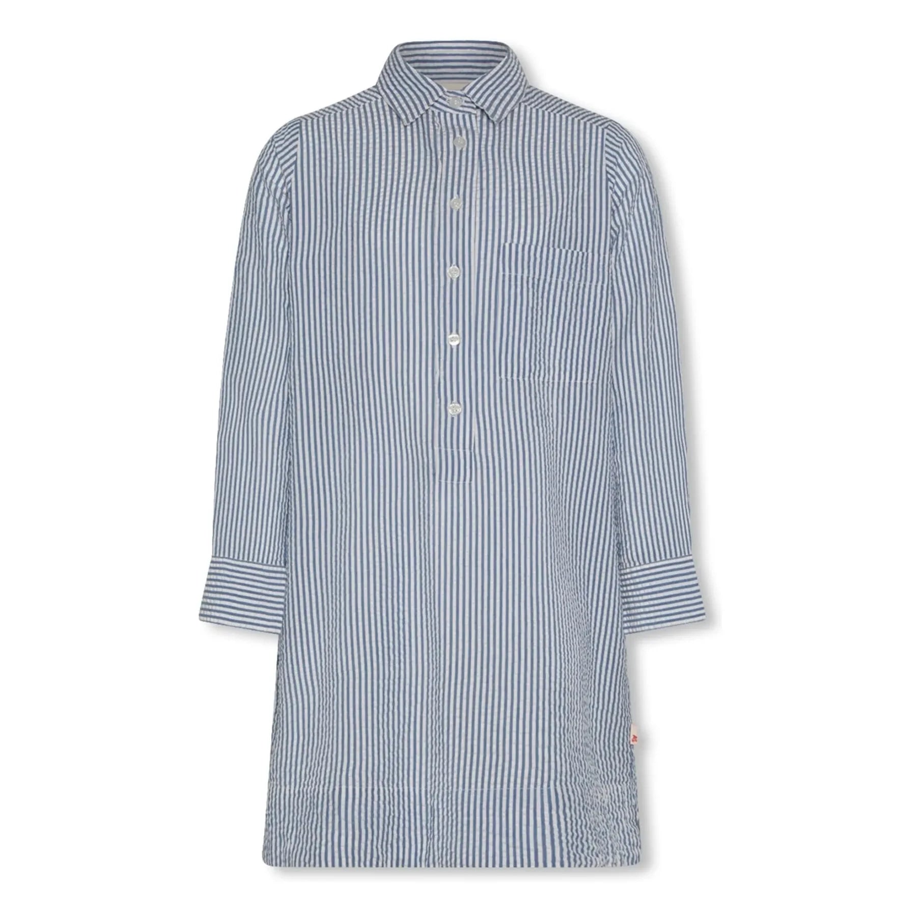 AO76 - Hedy Striped Shirt Dress | Blue