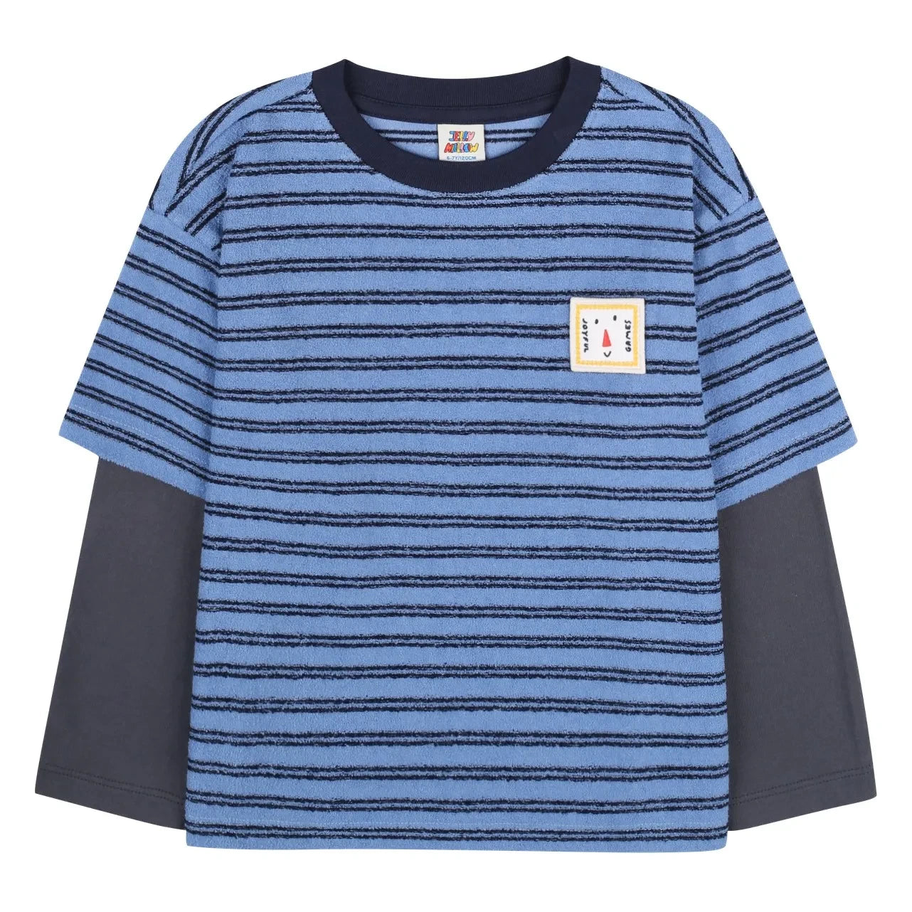 Jelly Mallow - Layered Striped T-Shirt | Blue