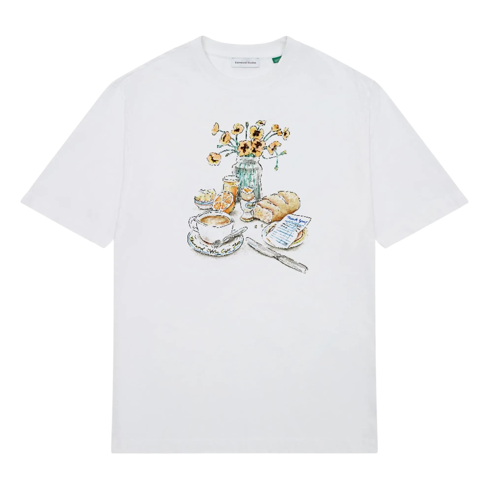 Edmmond Studios - Edmmond Breakfast Organic Cotton T-Shirt | White