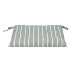 Broste Copenhagen - Marta thin cotton striped chair cushion | Agave