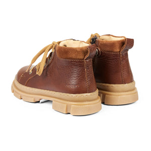 Angulus - Lace-up Zip Boots | Cognac