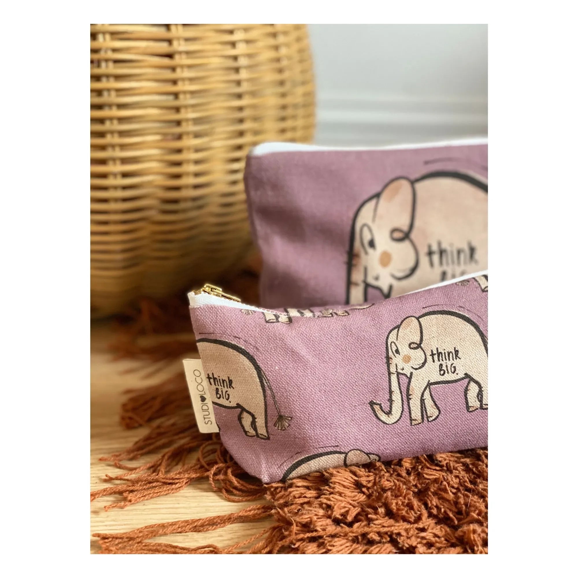 Studio Loco - Elephant Clutch Bag | Mauve