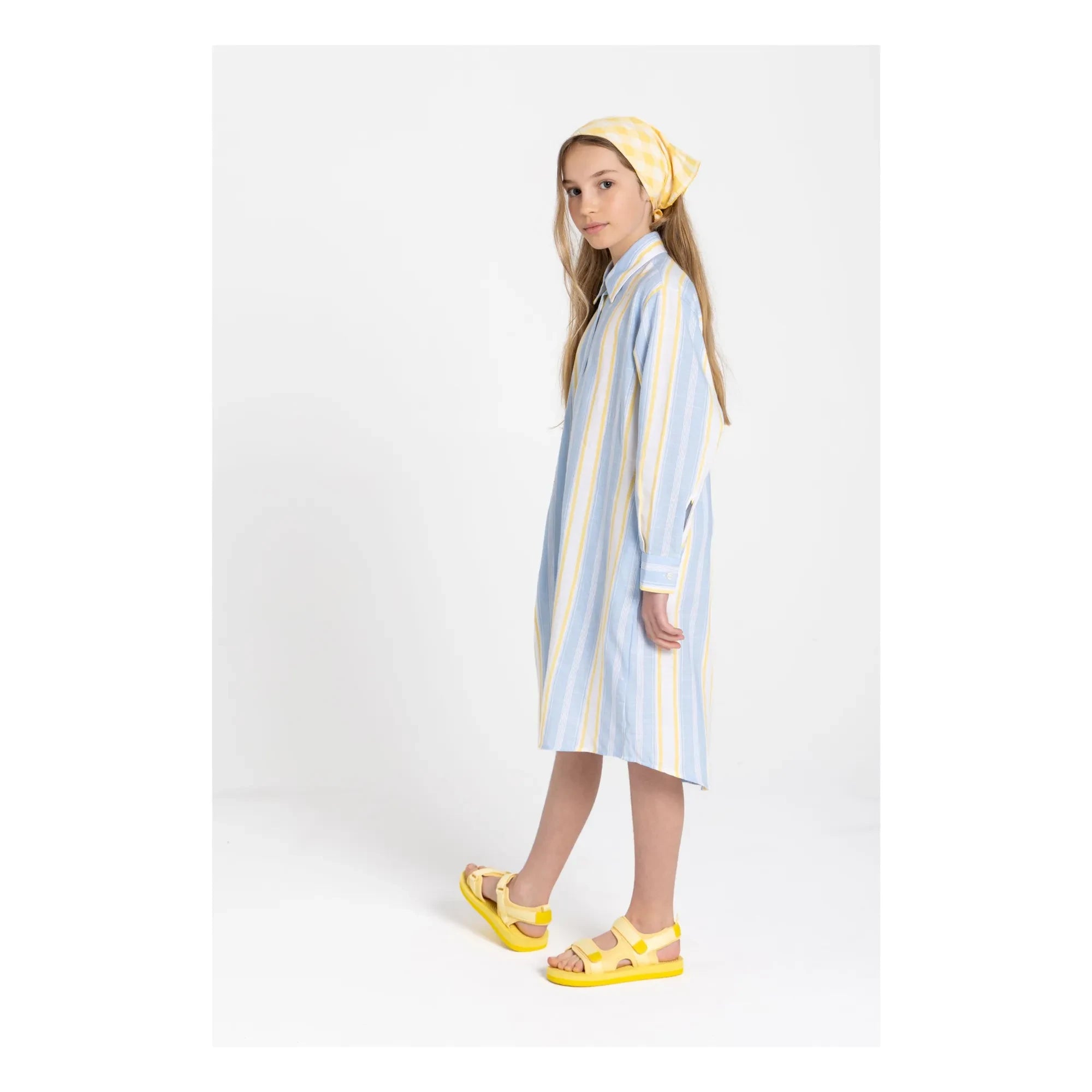 Smallable Kid - Striped Leya Shirt Dress | Light Blue