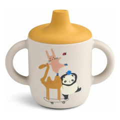 Liewood - Neil Silicone Training Cup | Around the World/Sandy