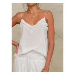 M.A.B.E. - Lyla Cotton Tank Top | White