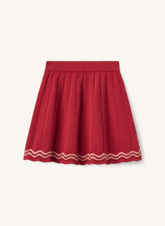 Copenhagen Colors - Organic Cotton Tennis Knit Skirt | Red