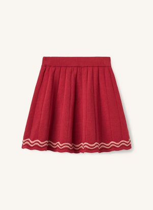 Copenhagen Colors - Organic Cotton Tennis Knit Skirt | Red
