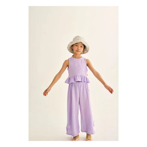 Cozmo - Purple Cotton Fleece Pants | Lavender