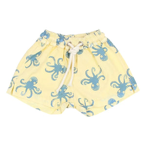 Búho - Octopus Swim Shorts Organic Cotton | Yellow