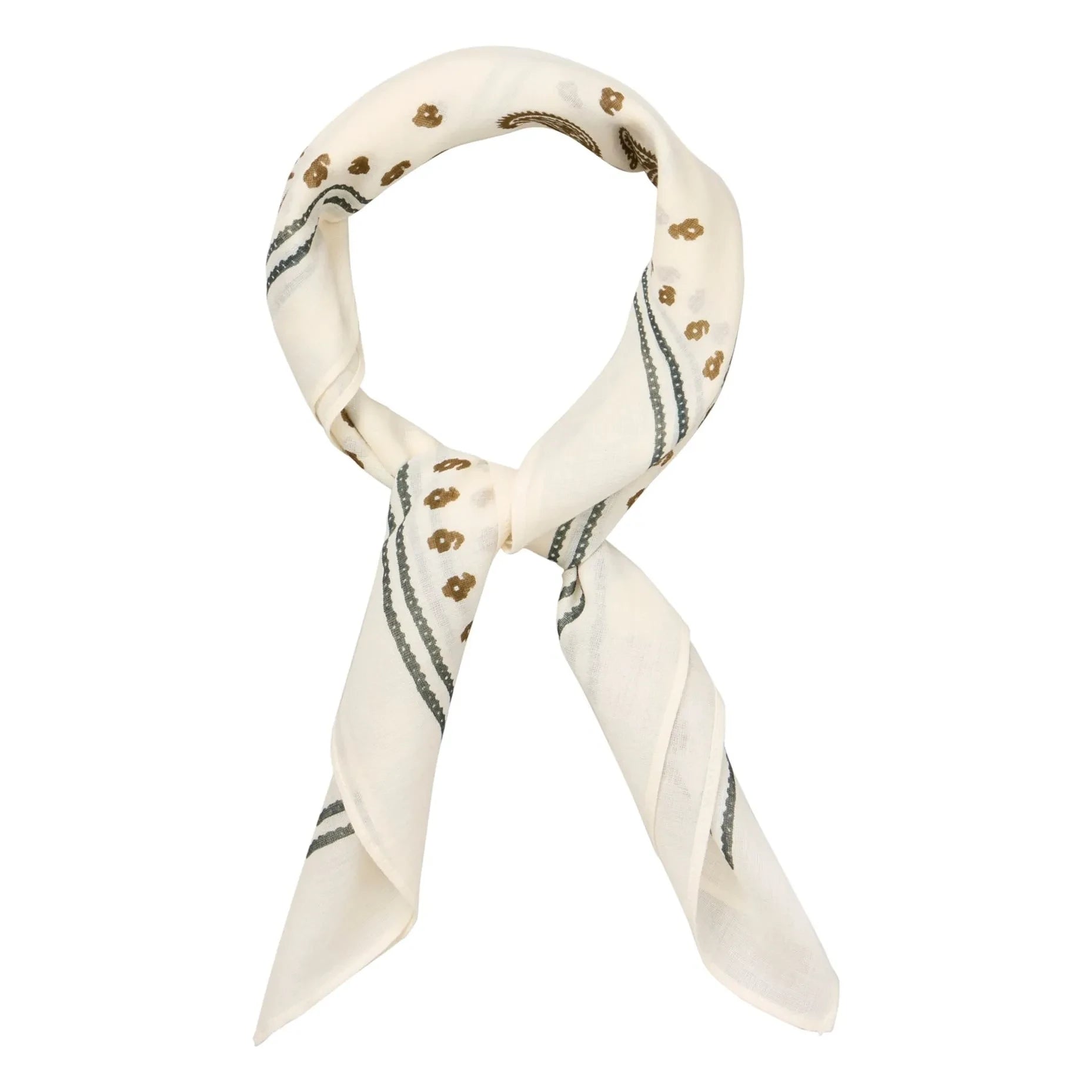 Becksöndergaard - Bloom Paisley Cotton Scarf | Ecru