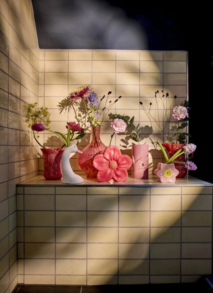 Rice - "Fleur" Ceramic Vase | Pink