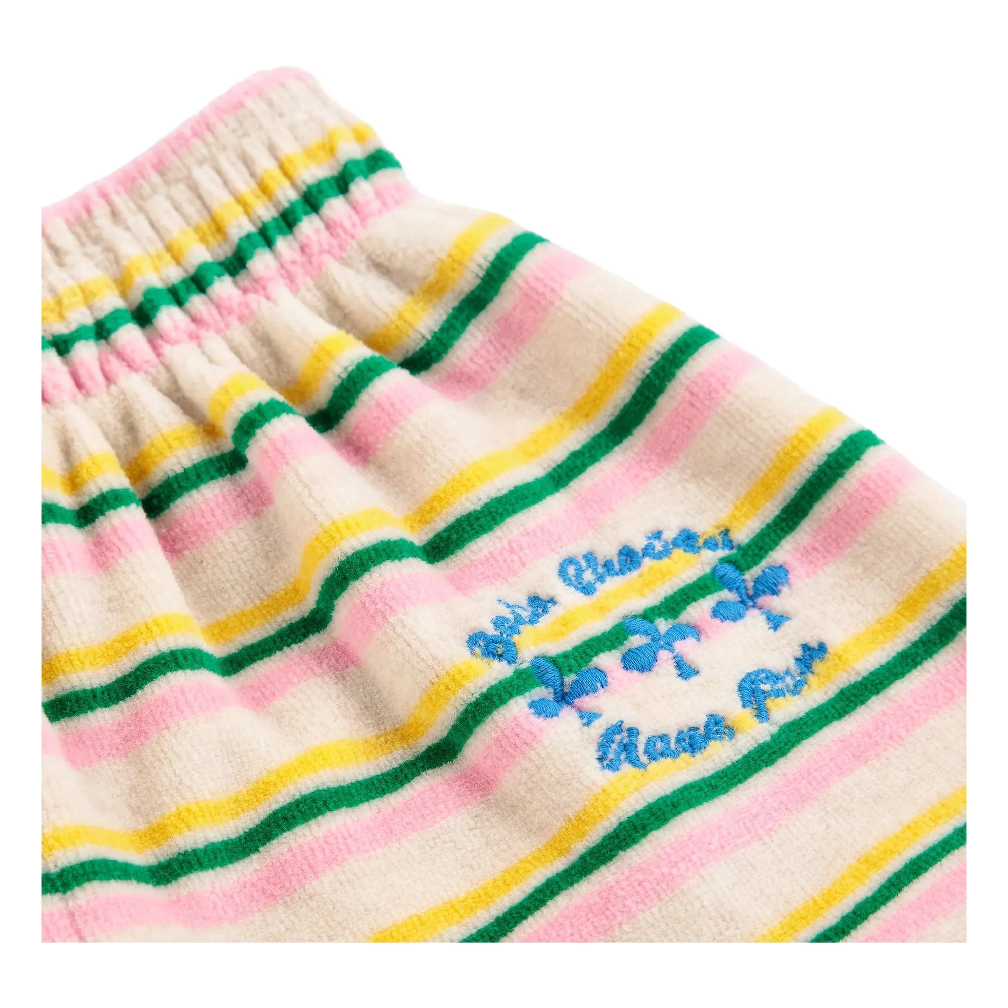 Bobo Choses - Striped Velvet Jogger | Ecru