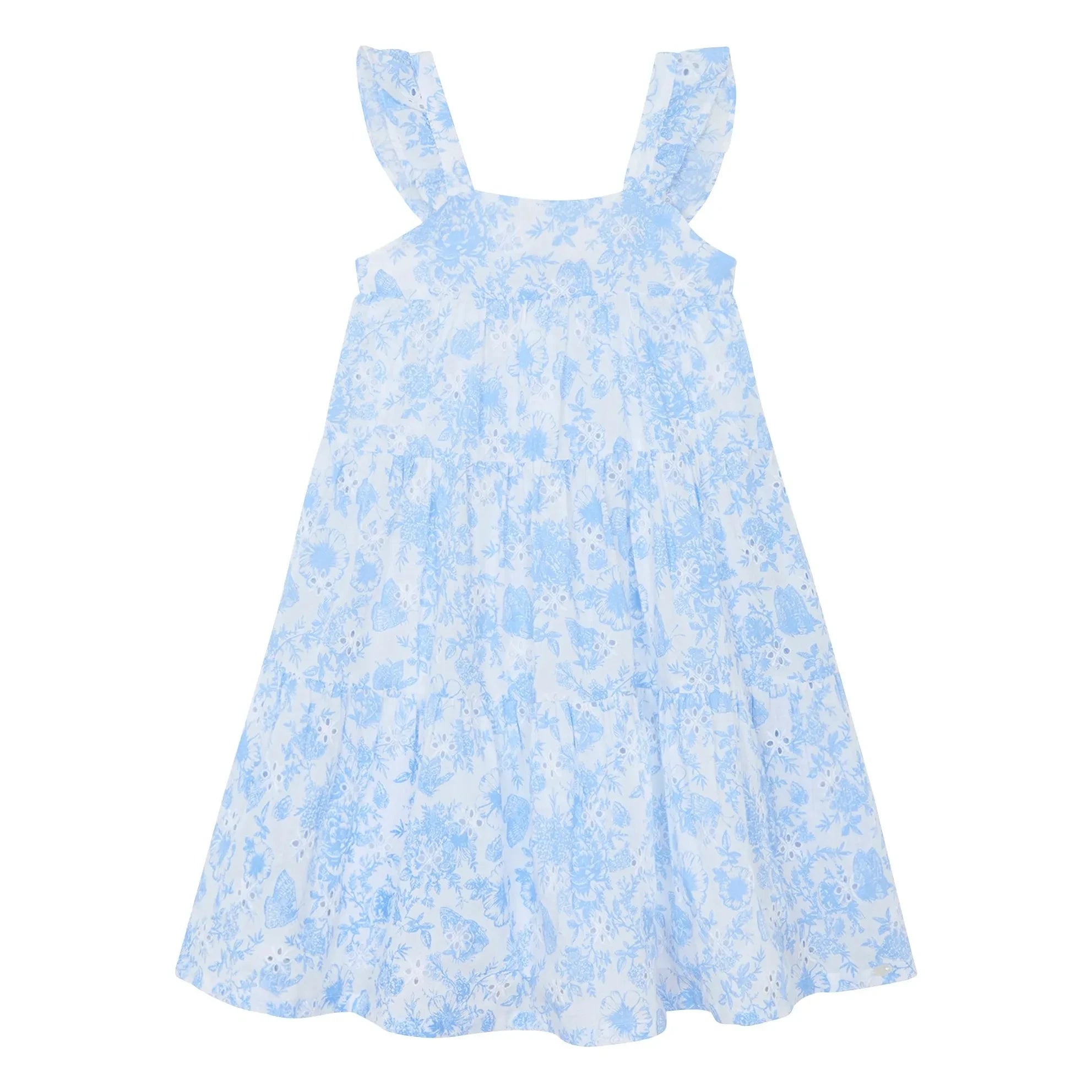 Tartine et Chocolat - Floral Embroidered Dress | White