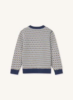 Fliink - Benna Diamond Pattern Sweater | Blue