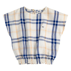 Bobo Choses - Organic cotton plaid top | White