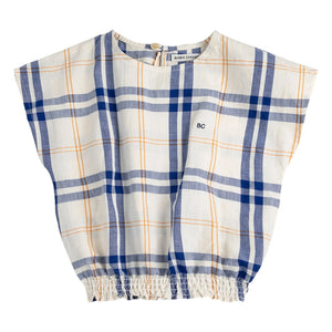 Bobo Choses - Organic cotton plaid top | White