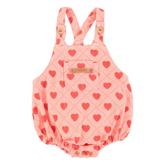 Piupiuchick - Twill Hearts Jumpsuit | Pink