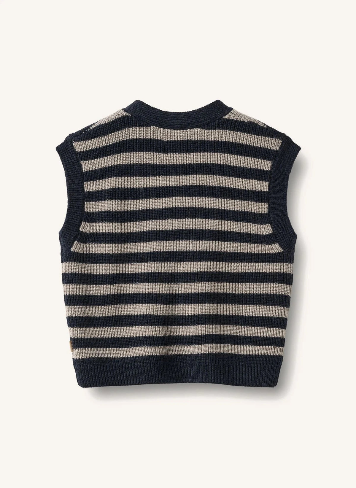 Wheat - Pete Merino Wool Sleeveless Vest | Beige
