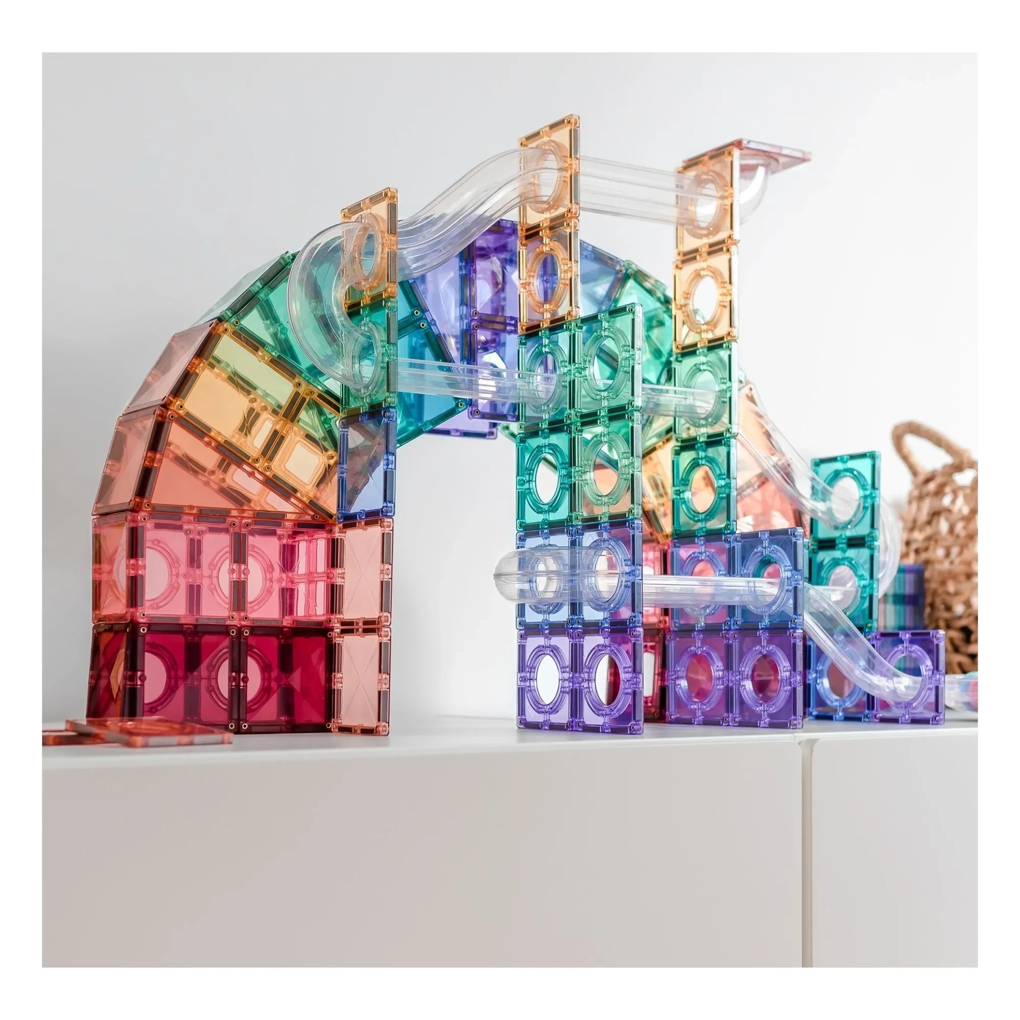 Connetix - Ball Run Set - 106 Pieces | Pastel
