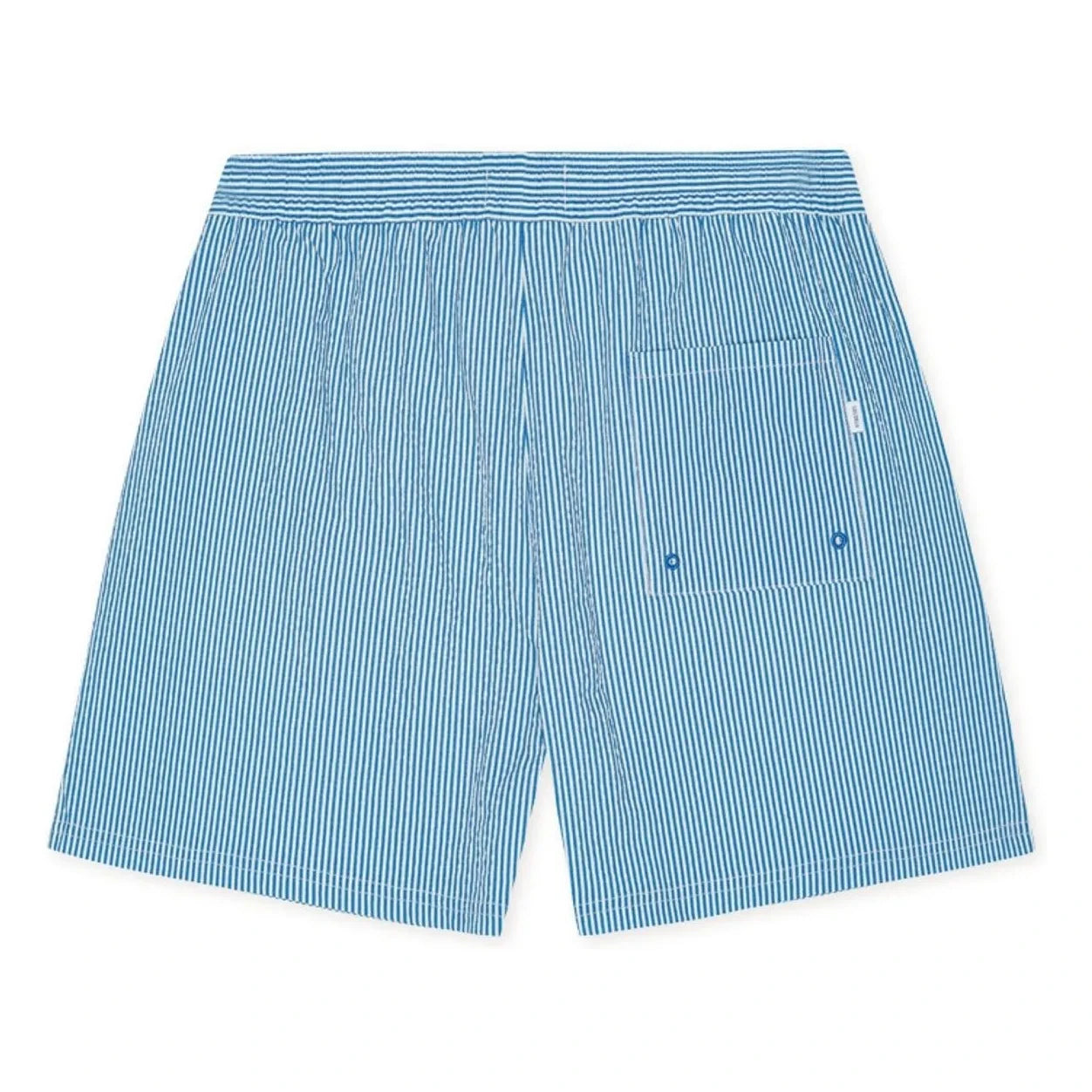 Les Deux - Stan Seersucker Striped Swim Shorts | Blue