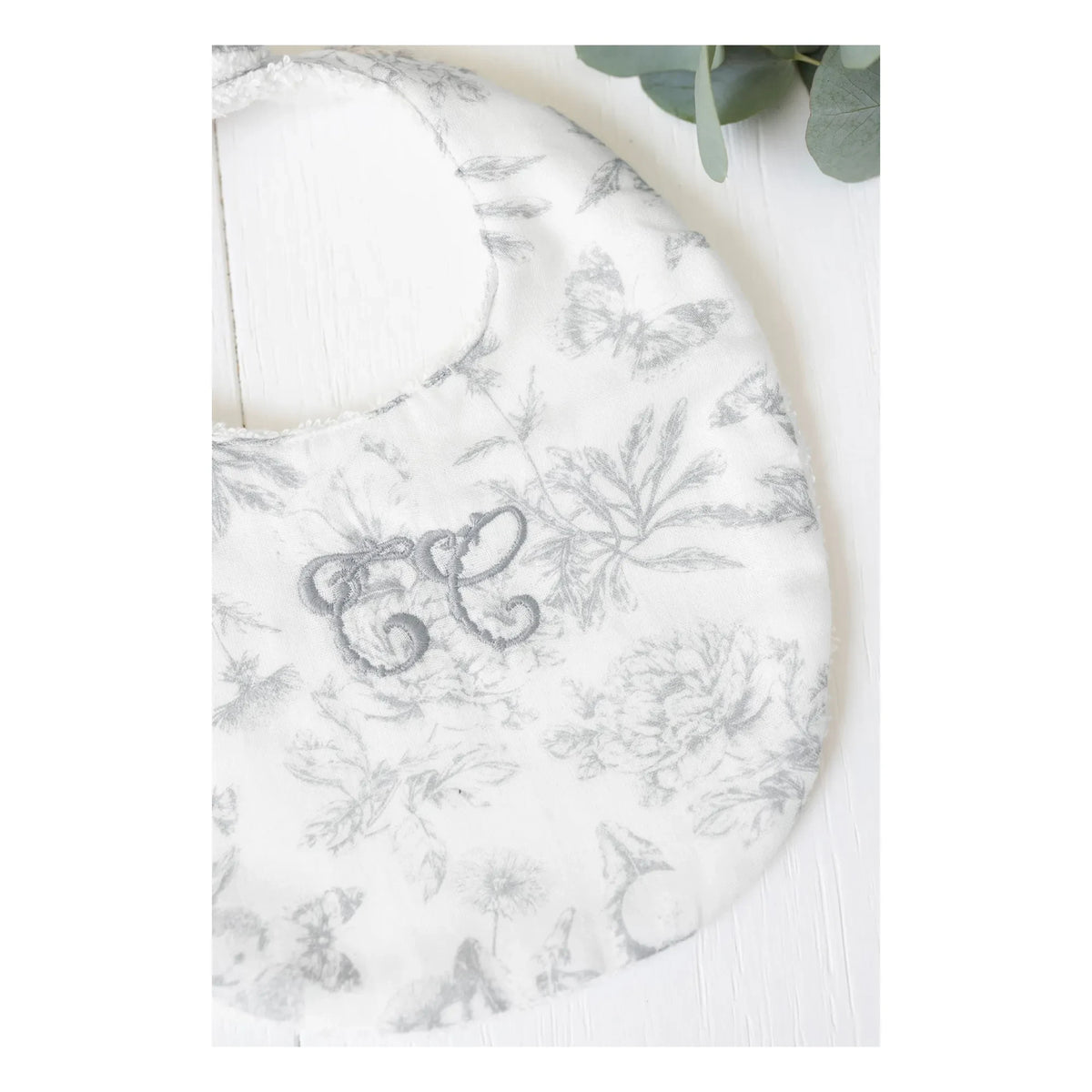 Tartine et Chocolat - Toile de Jouy Bib | Gray