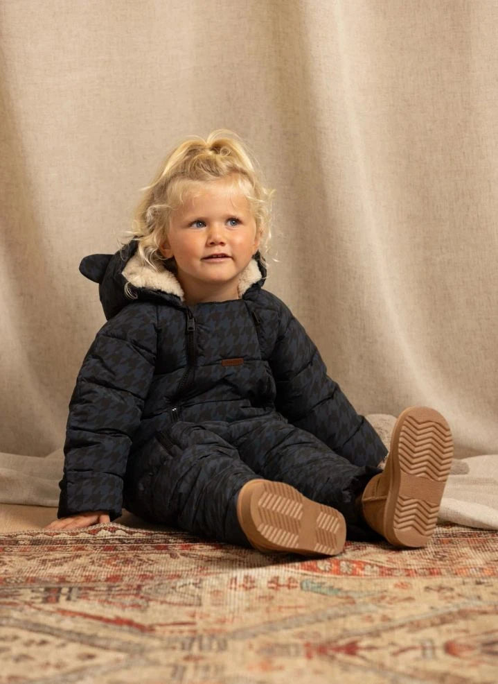 Töastie - Waterproof Houndstooth Cloud Jacket Made from Recycled Fibers | Blue