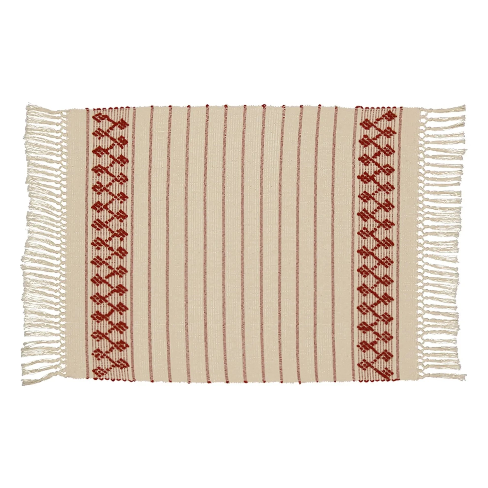 House of Capricorn - Amélia embroidered placemat | Brick red