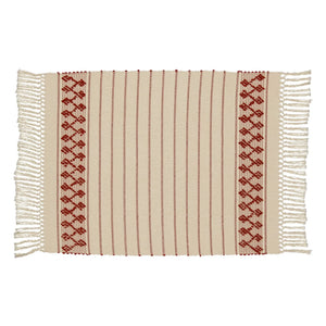 House of Capricorn - Amélia embroidered placemat | Brick red