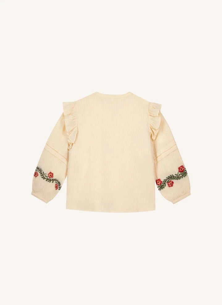 Bonton - Province Embroidered Blouse | Ecru