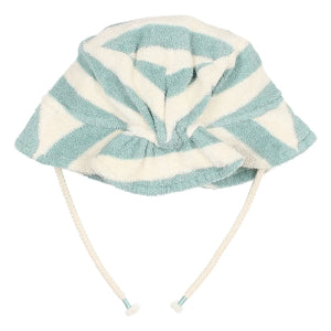 Búho - Organic Cotton Striped Hat | Green Water