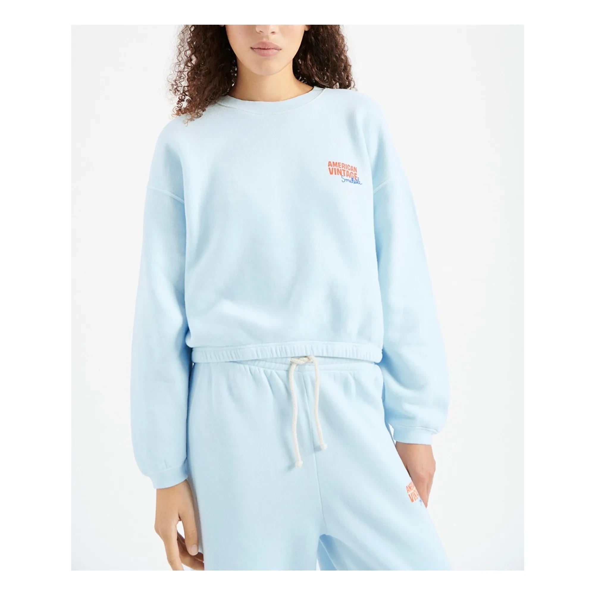 American Vintage - American Vintage X Smallable iş birliği - Izubird sweatshirt | Açık mavi