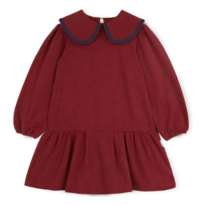 Mipounet - Melissa Jersey Collar Dress | Burgundy