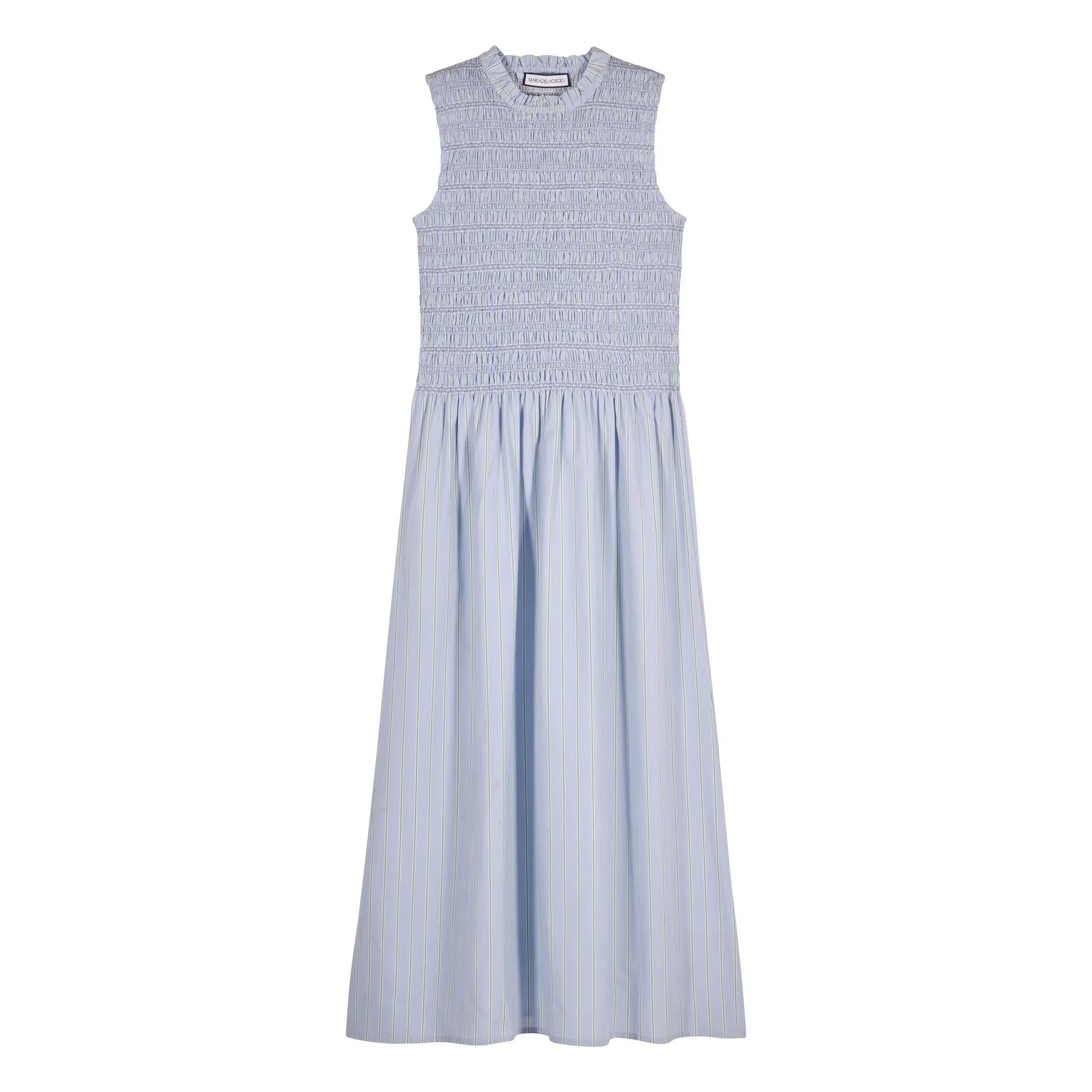 Maria de la Orden - Saint Barth Cotton Striped Dress | Light Blue