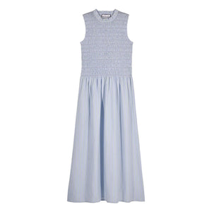Maria de la Orden - Saint Barth Cotton Striped Dress | Light Blue
