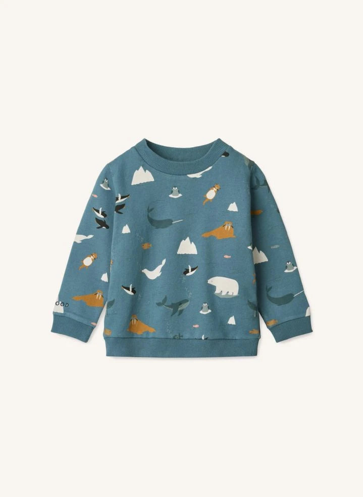 Liewood - Thora Sea organik pamuk sweatshirt | Mavi