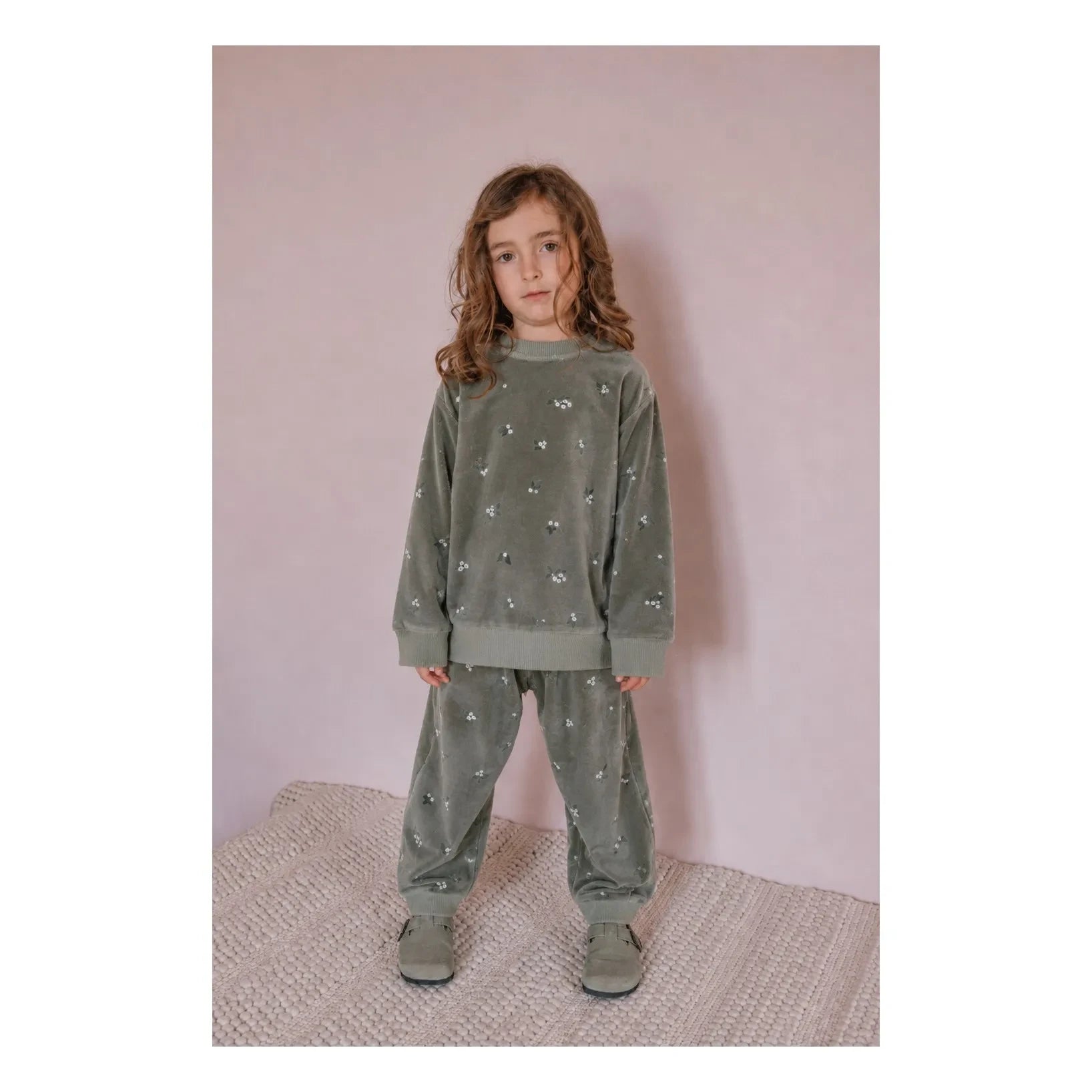 Studio Bohème - Bart Gui Organik Pamuk Kadife Sweatshirt | Haki