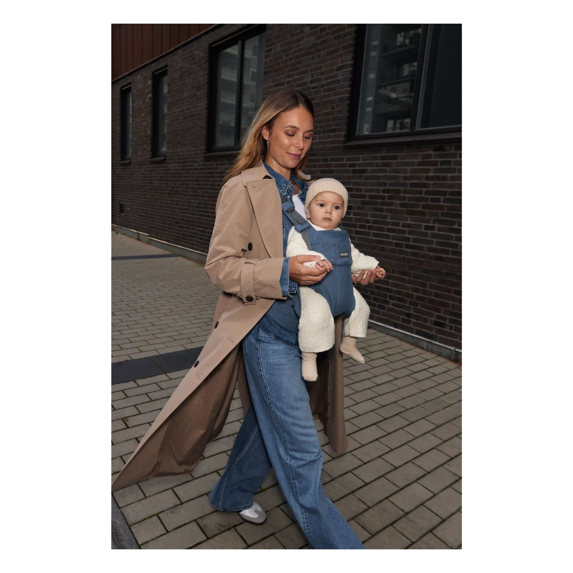 BabyBjörn - Mottled Woven Jersey Harmony Baby Carrier | Blue