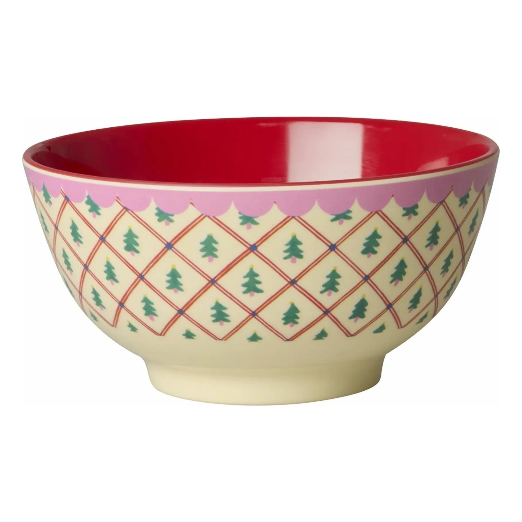 Rice - Melamine Bowl with Pine Trees | Cream