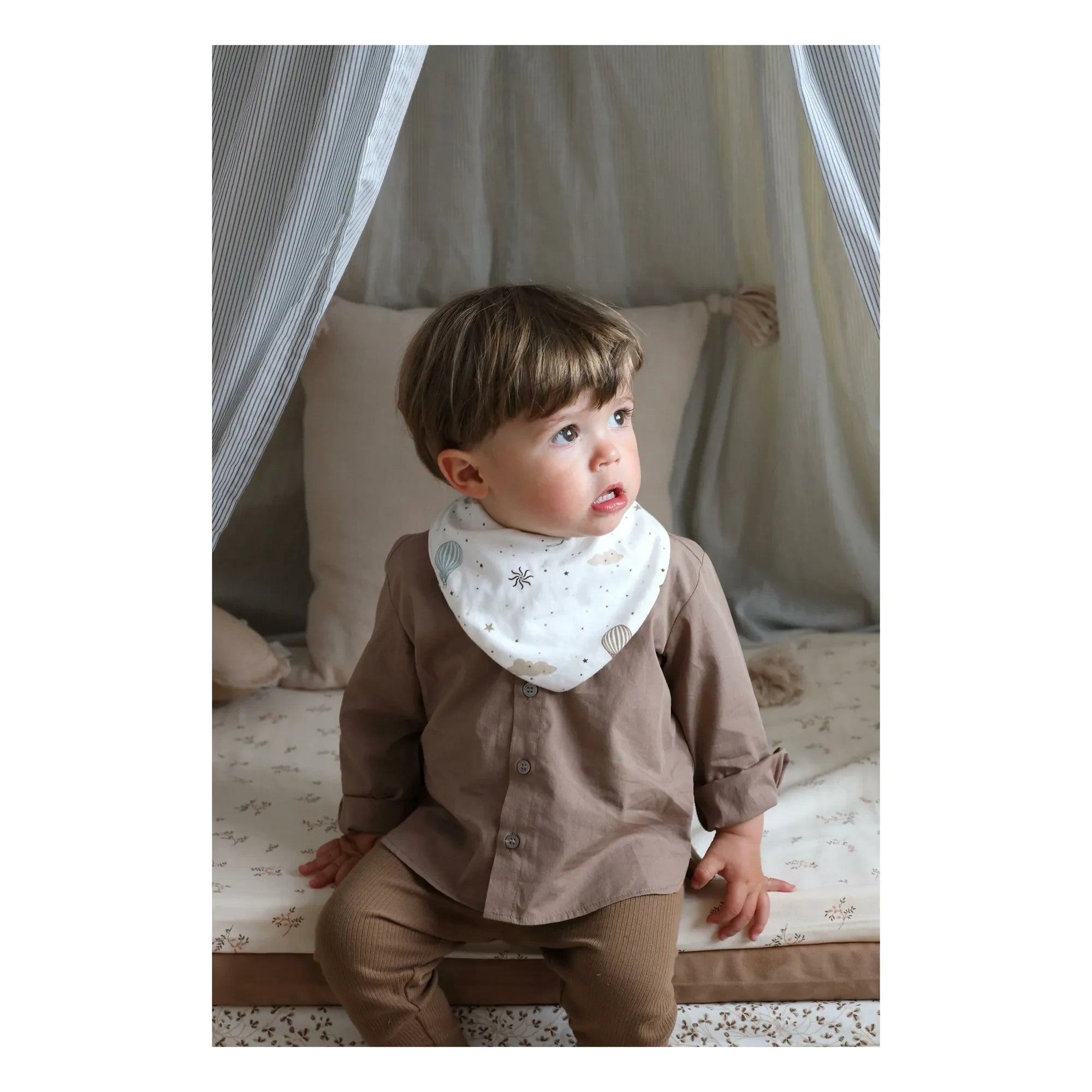 Cam Cam - Dreamland Bandana Bibs - Set of 2 | Light Blue