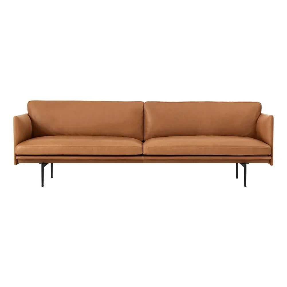 Muuto - Outline Leather 3-Seater Sofa | Cognac